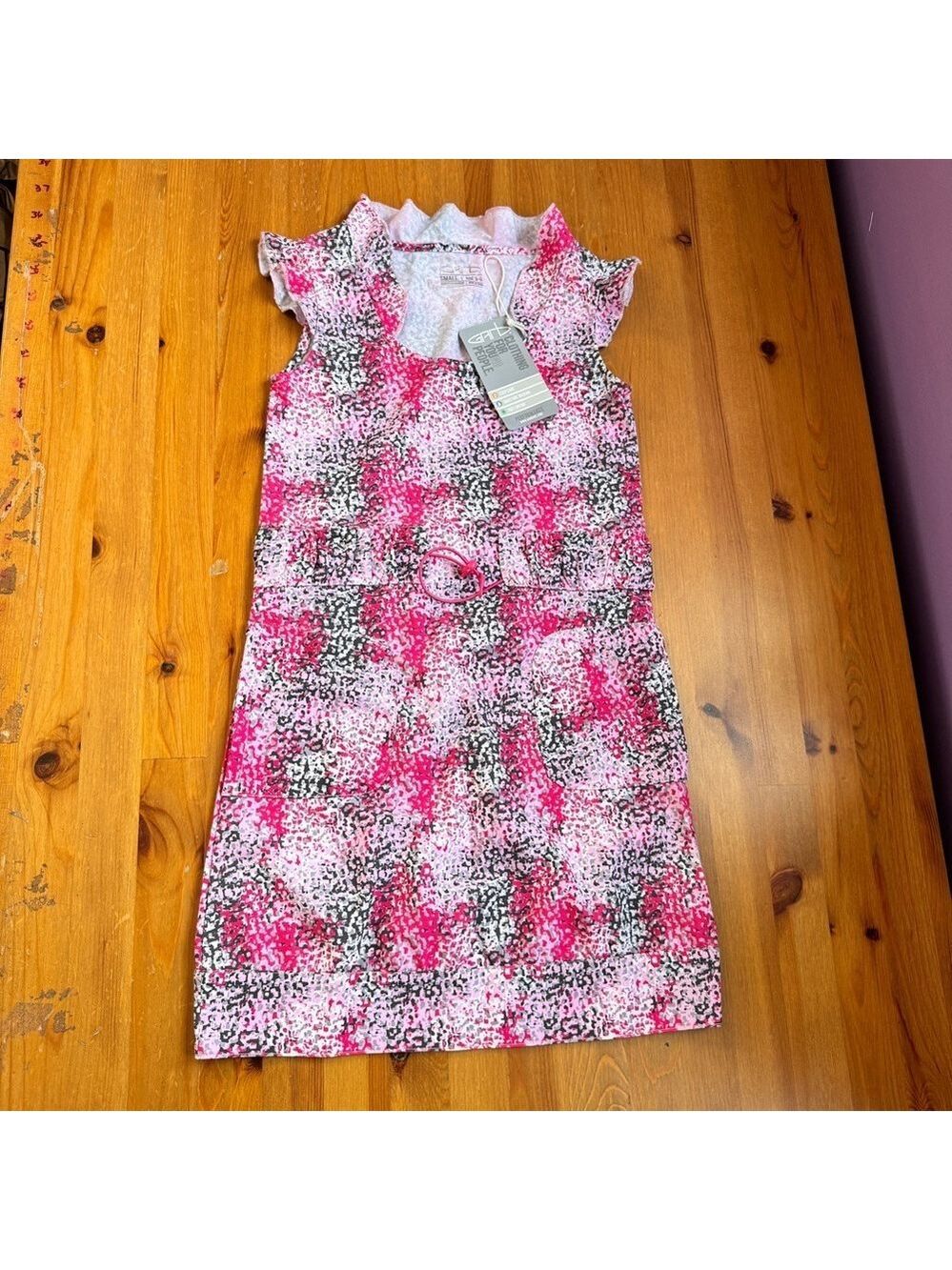 Garb sleeveless pink print dress size5/6 nwt